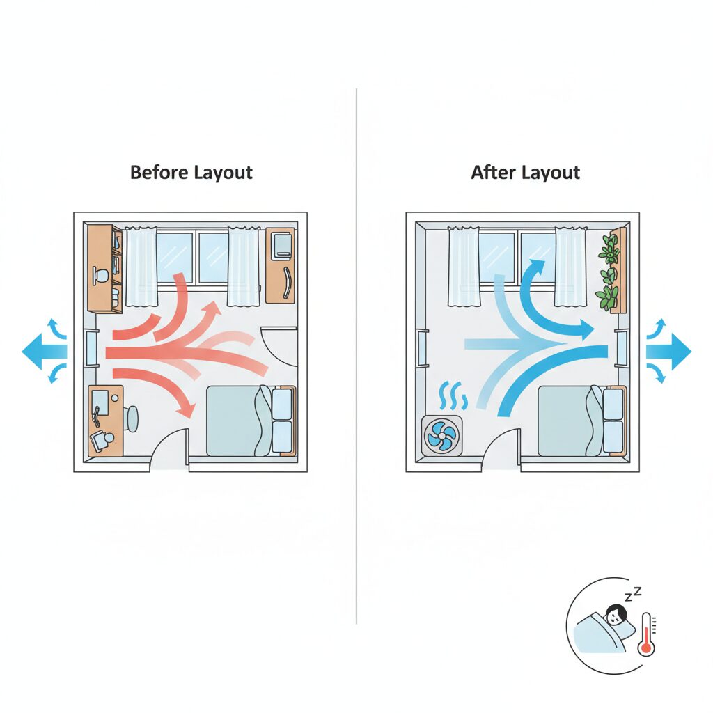 【一人暮らし向け】狭い部屋を涼しく保つためのレイアウト術